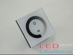 Панель управления сенсорная Н86мм*86мм-В58мм*66мм, DC12V-DC24V, 4A*2, 3pin, белый (TM-07)