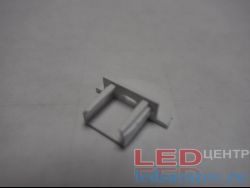 Заглушка торцевая  для профиля PXG207, сквозная, белая LED-центр