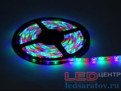 Светодиодная лента  SMD 3528, 60LED*3-4Lm, IP44, 8мм, 4pin, 12V, 4.8W-1м*5м, RGB