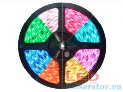 Светодиодная лента  SMD 5050, 60LED*10-12Lm, IP54, 10мм, 4pin, 12V, 14,4W-1м*5м, RGB