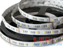 Светодиодная лента   SMD 5050, 60LED*10-12Lm, IP20, 12мм, 5pin, 24V, 14W-1м*10м, RGBW+холодный