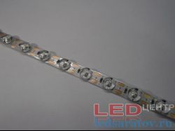 Светодиодная лента SMD 3030, 48LED с линзой, IP20, 11мм, 2pin, 24V, 18W-1м*10м, нейтральный