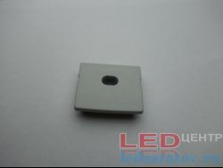 Заглушка торцевая  для профиля PXG2623, сквозная, серый LED-центр