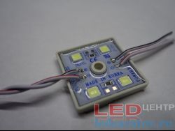 Светодиодный модуль SMD 5054, 1*4LED*60Lm, 32мм*32мм, IP65, DC12V, 1W, холодный