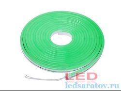 Светодиодная лента неон SMD 2835, 120LED, IP65, 12мм*6мм, 2pin, рез-2,5см, 12V, 9,6W-1м*50м, зеленый NEW