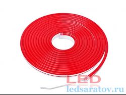 Светодиодная лента неон SMD 2835, 120LED, IP65, 12мм*6мм, 2pin, рез-2,5см, 12V, 9,6W-1м*50м, красный NEW