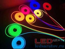 Светодиодная лента неон SMD 2835, 120LED, IP65, 12мм*6мм, 2pin, рез-2,5см, 12V, 9,6W-1м*50м, теплый NEW