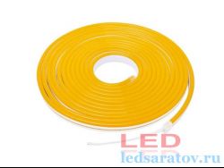 Светодиодная лента неон SMD 2835, 120LED, IP65, 12мм*6мм, 2pin, рез-2,5см, 12V, 9,6W-1м*50м, желтый NEW