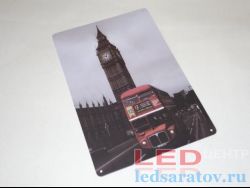 Табличка металлическая 30см*20см London 12 BUS