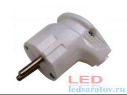 Вилка угловая 16А, 250V, с заземлением 