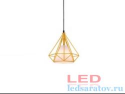 Светильник LOFT 8031-1, Е27, подвесной, золото с белым