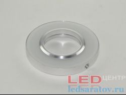 Корпус светильника  5W, круглый Ø90мм-Г12мм, с вн. резъбой Ø8мм, мат. рас., сереб. (GY-34)