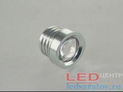 Корпус светильника 1COB* 5W, круглый Ø47мм-Г35мм, с вн. резъбой Ø8мм, линза, сереб. (GY-12)