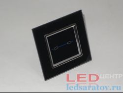 Выключатель сенсорный, с подсветкой, с управлением под ПДУ, AC220, черный (EQ-2R-B)