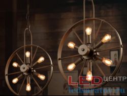 Люстра LOFT MS25-5, Е27, бронза Колесо-1