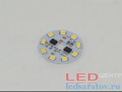 Светодиодная площадка SMD 2835, 9LED, 3000k-3200k, Ø32мм, AC220V, 3W