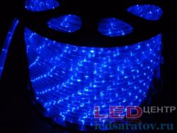 Светодиодный дюралайт 19LED, IP54, НØ9мм, 3pin, AC220V, 2.4W-2м, синий