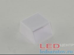 Заглушка торцевая  для профиля YF-120, сквозная, белая LED-центр