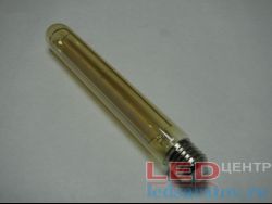 Светодиодная Ретро лампочка T30, 225-6w, 4000k, E27, филамент, золотистая