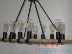 Люстра LOFT 6597-10, Е27, черный