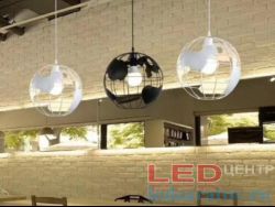 Светильник LOFT 6821-1, Е27, подвесной, черный Глобус