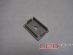 Заглушка торцевая  для профиля PXG3020B-M, сквозная, серый LED-центр