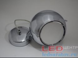 Светодиодный подвесной светильник 7w, хром Шар