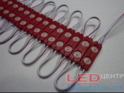Светодиодный модуль с линзой SMD 2835, 1*2LED, 40мм*13мм, IP65, DC12V, 1W, красный