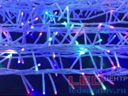 Светодиодная уличная гирлянда занавес 3м*3м, 16шт.-20см, 640LED, AC220V, контроллер, бел. пр, RGB