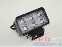 Светодиодная противотуманная фара, прямоугольная  18w, 6LED, 110мм*60мм*55мм, DC12V, IP67, черный