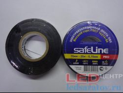 Изолента 0,15мм*15мм*20м, ПВХ, черная SafeLine