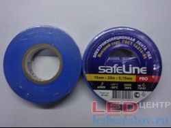 Изолента 0,15мм*15мм*20м, ПВХ, синяя SafeLine