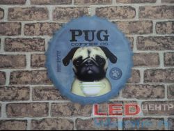 Табличка - крышка Ø35см PUG 1972 голубой