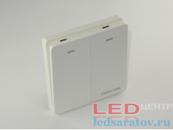Выключатель D50, 2-х линейный, AC220, 10A, белый Haier