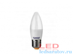 Лампочка светодиодная C37- 7w, 4500k, Е27, 220V General