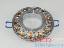 Светильник встраиваемый Круг с теплой подсветкой, ВØ55мм, 220V (1660-B)