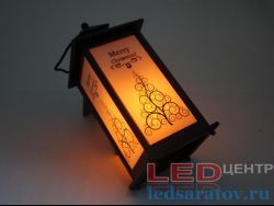 Светодиодный фонарь Живой огонь ,  Merry christmas-2 (Led)