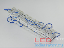 Светодиодный модуль SMD 5050, 1*4LED*5Lm, 34мм*34мм, IP65, DC12V, 0.96W, синий