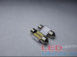 Светодиодная лампочка T-10.5-31mm, 21LED, SMD 4014, белый
