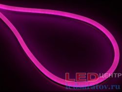 Светодиодная лента неон SMD 2835, IP67, 16мм*8мм, 2pin, 220V, 1*100м, розовый