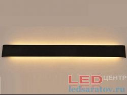 Светодиодный настенный светильник 61см*90мм, 2*22w, AC220V, 4000k, IP44, черный (BH003-4BL)