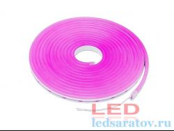 Светодиодная лента неон SMD 2835, 120LED, IP65, 12мм*6мм, 2pin, рез-2,5см, 12V, 9,6W-1м*50м, фиолетовый NEW