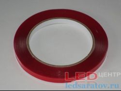 Скотч двухстороний  8mm*5m, силиконовый - прозрачный LED-центр