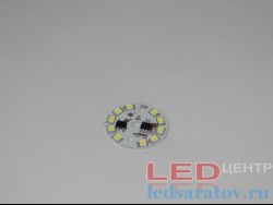 Светодиодная площадка SMD 2835, 10LED, 6000k-6500k, Ø30мм, AC220V, 5W (D-30)
