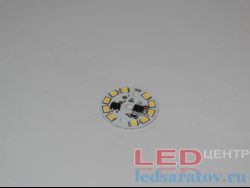 Светодиодная площадка SMD 2835, 10LED, 3000k-3200k, Ø30мм, AC220V, 5W (D-30)