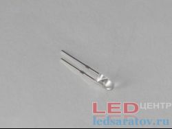 Светодиод выводной  Ø3мм, 0,06W, DC3V-3,2V, белый