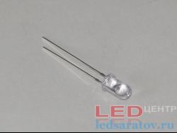 Светодиод выводной  Ø5мм, 0,06W, DC3,2V-3,4V, ультрафиолет
