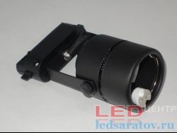 Трековый светодиодный прожектор под лампочку  MR16, AC220V, черный (5342)