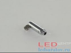 Ножка круглая поворотная LD-01, Ø10мм-Д30мм, н. резъба Ø8мм - н. Ø8мм, хром