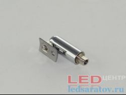 Ножка круглая поворотная LD-02, Ø13мм-Д35мм, н. резъба Ø8мм - под болт, хром